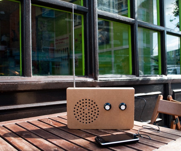 Cardboard FM Radio and MP3 Player