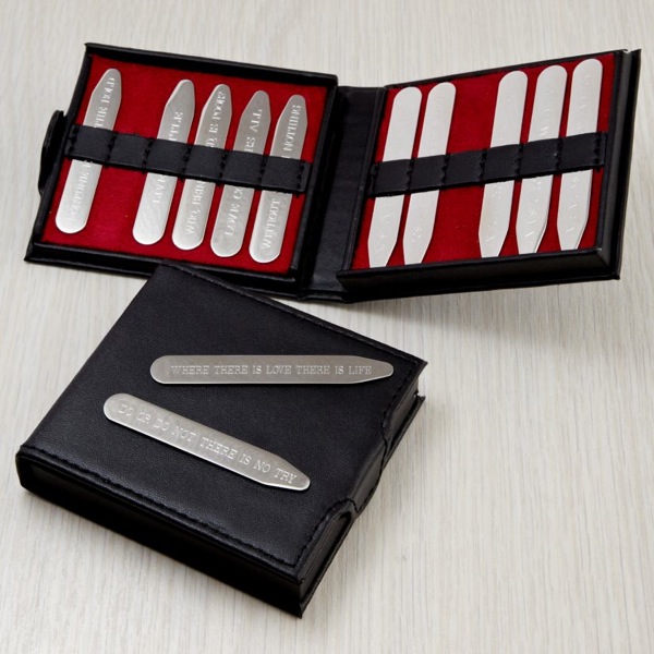 Personalized, Stainless Steel Collar Stays