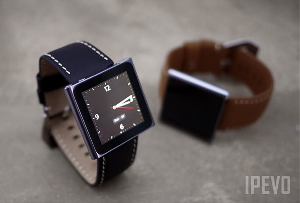 Leather Watch Strap for iPod Nano 6G